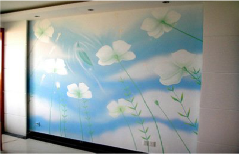 枝江画墙绘怎么画好白云的蓬松感？