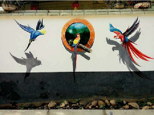 枝江视觉错位-3D墙绘设计