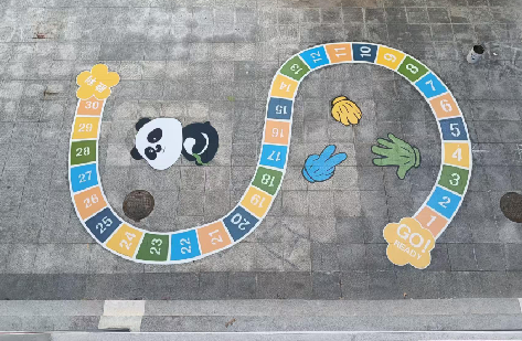 枝江地面游戏彩绘