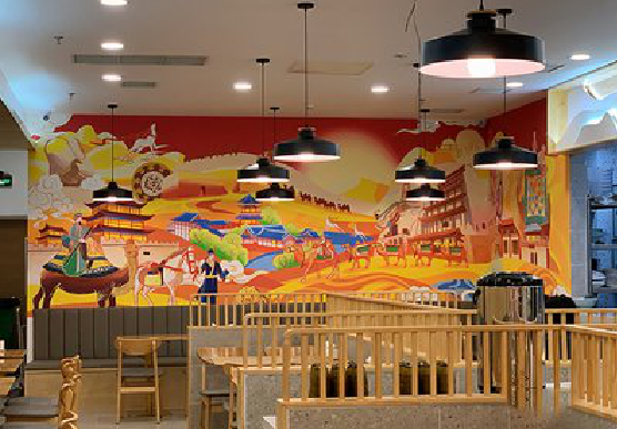 枝江商业空间彩绘介绍。