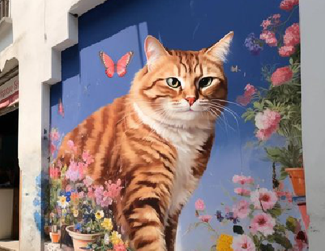 枝江自己绘制有个性的手绘墙