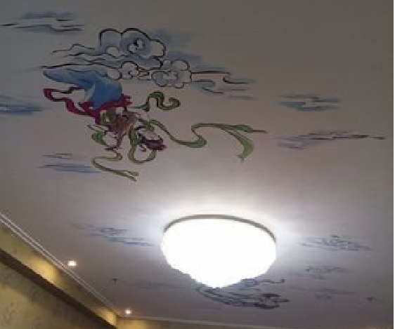 枝江如何快速绘制天花板上的手绘墙？